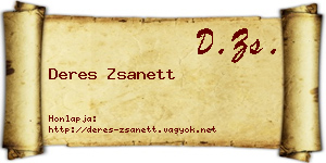 Deres Zsanett névjegykártya